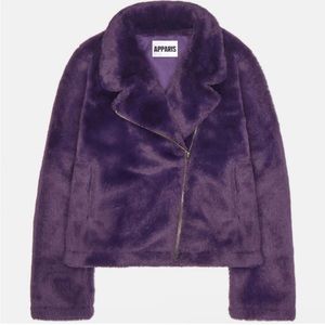 Fur motto jacket